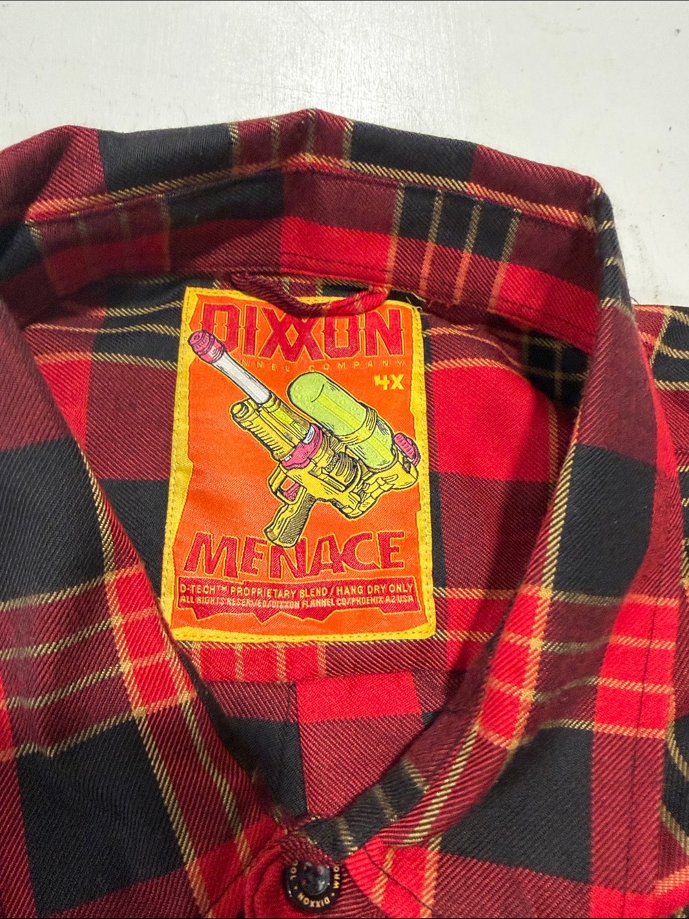 DIXXON Red and Black Plaid Button-Down Flannel - Picture 3 of 8